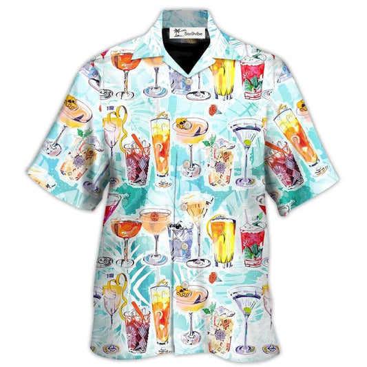 Hawaiian Shirt / Adults / S Wine Cocktail And Beach Tropical - Hawaiian Shirt 