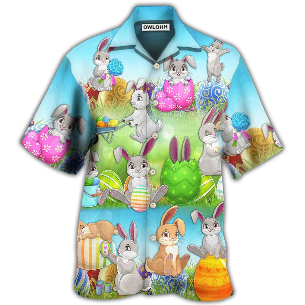 Hawaiian Shirt / Adults / S Easter Bunny Colorful Eggs - Hawaiian Shirt 