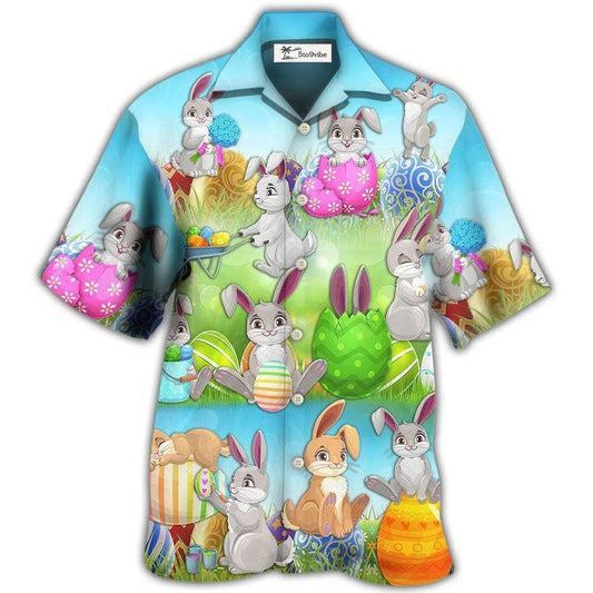 Hawaiian Shirt / Adults / S Easter Bunny Colorful Eggs - Hawaiian Shirt 