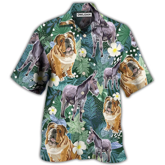 Hawaiian Shirt / Adults / S Shar Pei Dog I Like Dogs And Donkeys - Hawaiian Shirt 