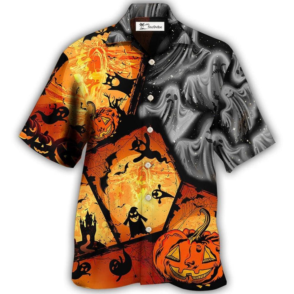 Hawaiian Shirt / Adults / S Halloween Ghost Pumpkin Scary - Hawaiian Shirt 