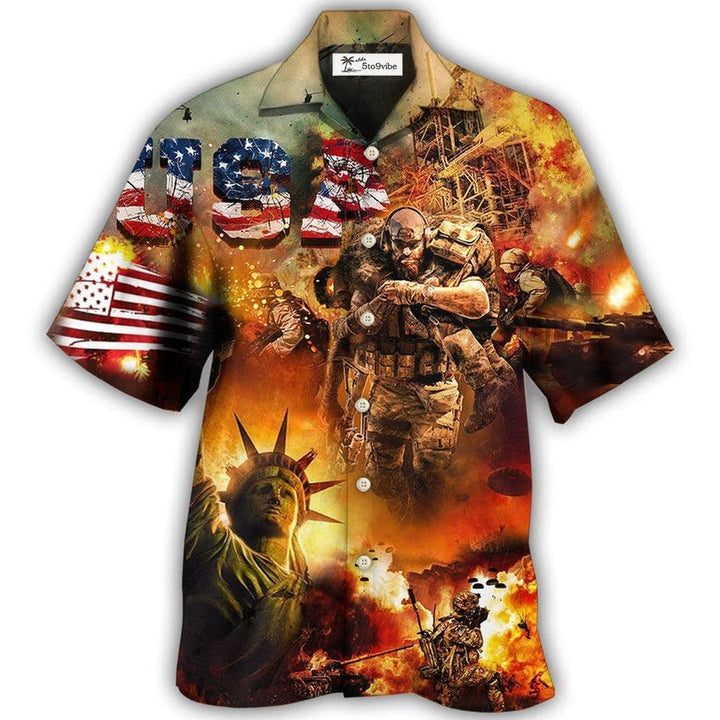 Hawaiian Shirt / Adults / S Veteran America Independence Day Veteran USA - Hawaiian Shirt 