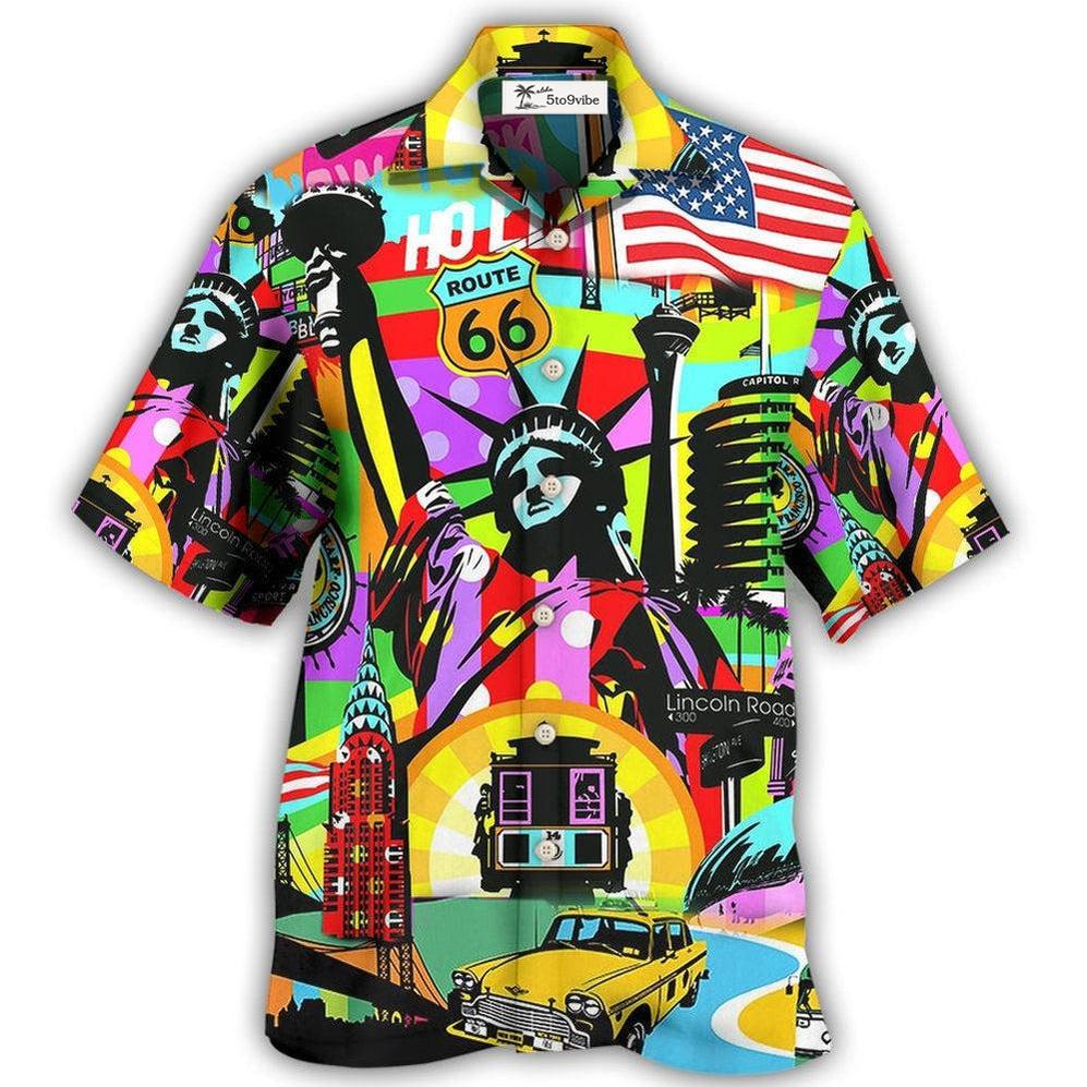 Hawaiian Shirt / Adults / S America Travel Colorful Style - Hawaiian Shirt 