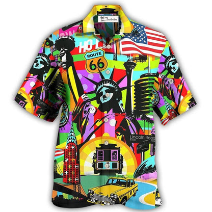 Hawaiian Shirt / Adults / S America Travel Colorful Style - Hawaiian Shirt 