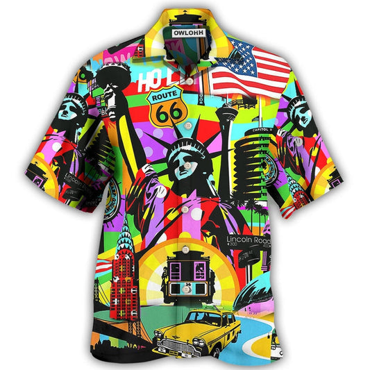Hawaiian Shirt / Adults / S America Travel Colorful Style - Hawaiian Shirt 