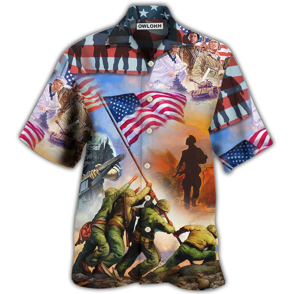 Hawaiian Shirt / Adults / S Veteran USA Veteran Proud - Hawaiian Shirt 