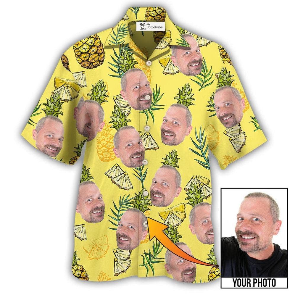 Hawaiian Shirt / Adults / S Face Aloha Pineapple Custom Photo - Hawaiian Shirt 