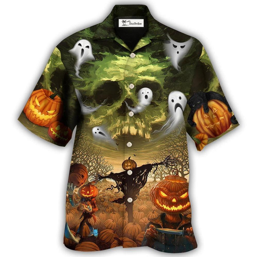 Hawaiian Shirt / Adults / S Halloween Pumpkin Crazy Ghost Style - Hawaiian Shirt 