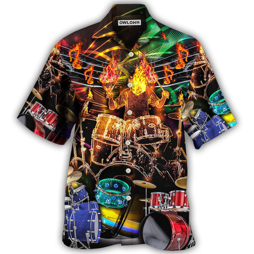 Hawaiian Shirt / Adults / S Drum Is My Life Light Colorful Style - Hawaiian Shirt 