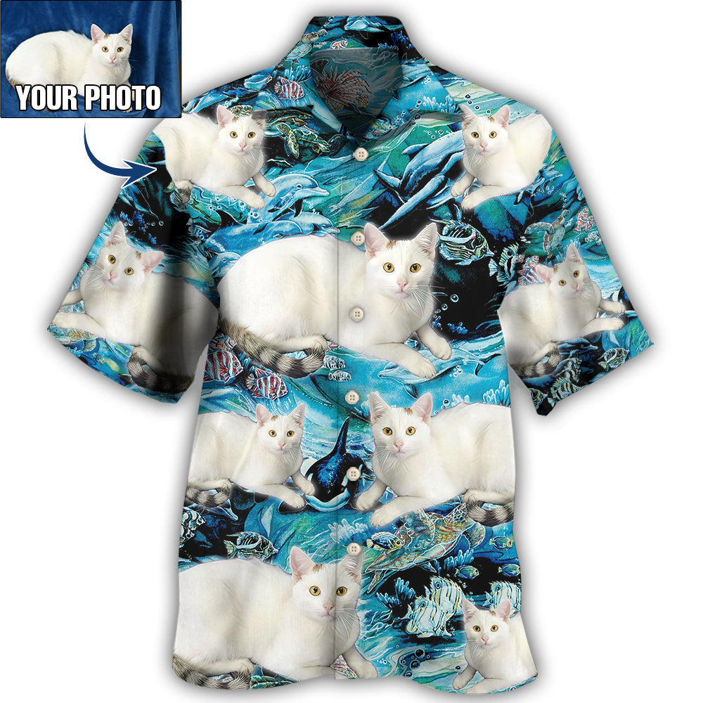 3 / Adults / S Cat Various Style Custom Photo - Hawaiian Shirt 