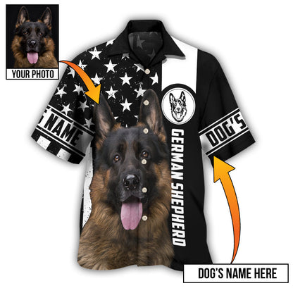 America / Adults / S German Shepherd My Lovely Dog Custom Photo Personalized - Hawaiian Shirt 
