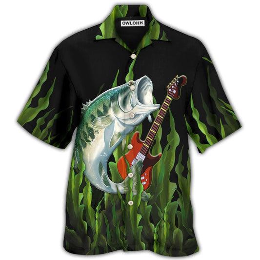 Hawaiian Shirt / Adults / S Fishing I Like Fishing And Guitars - Hawaiian Shirt 