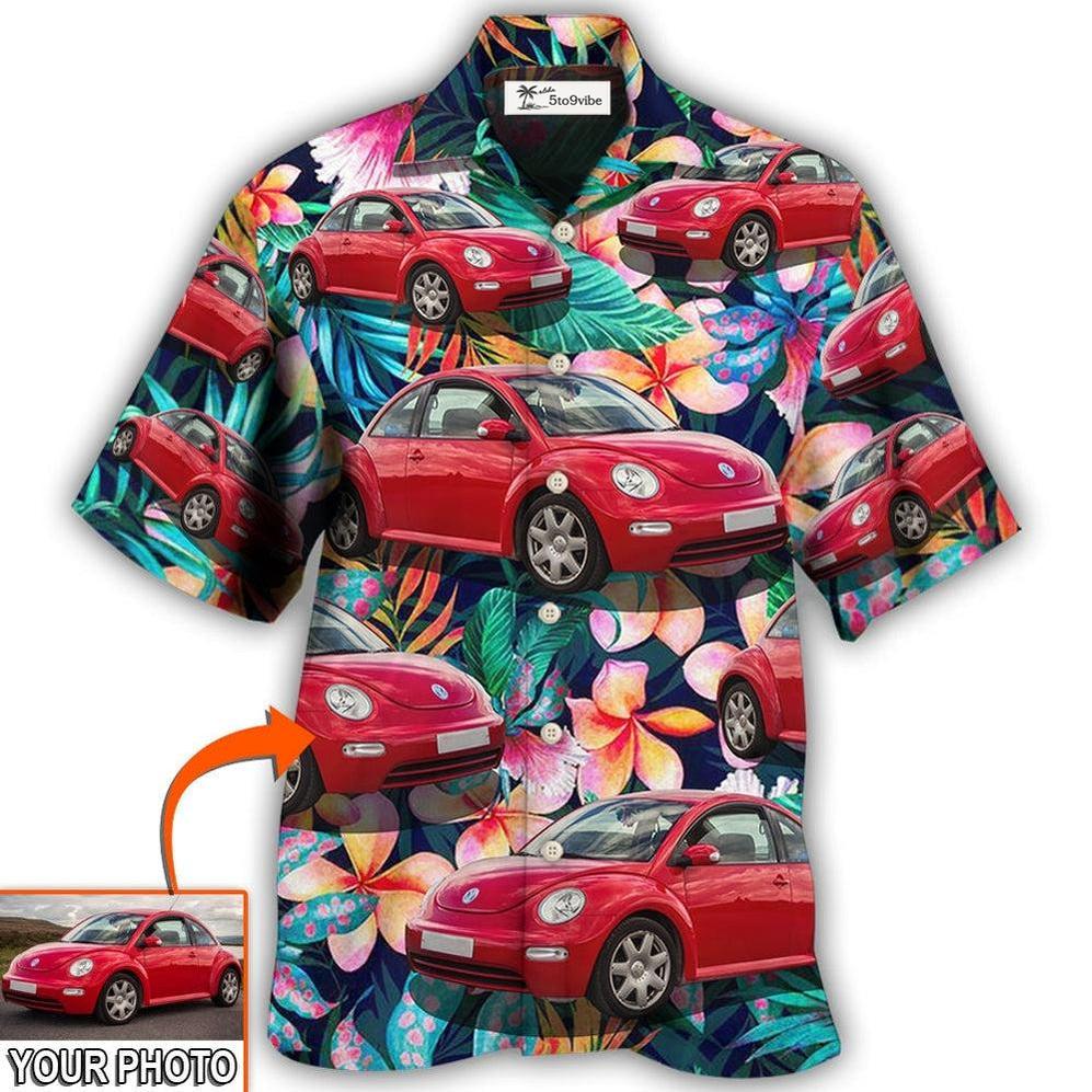 Hawaiian Shirt / Adults / S Car Beetle Car Luxury Tropical Flower Custom Photo - Hawaiian Shirt 