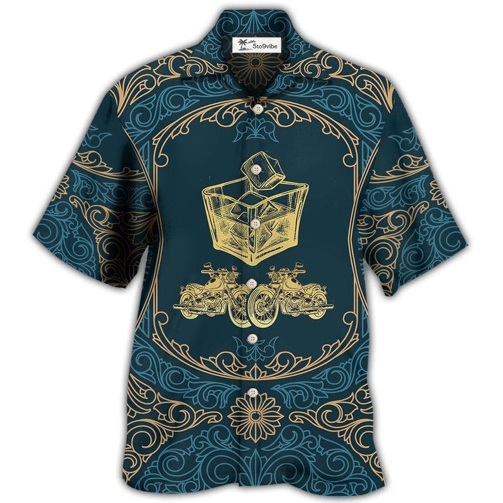 Hawaiian Shirt / Adults / S Wine Rum I Like Rum And Motorcycles - Hawaiian Shirt 