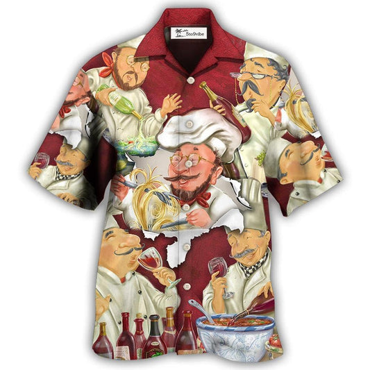 Hawaiian Shirt / Adults / S Master Chef Cooking Art Style - Hawaiian Shirt 