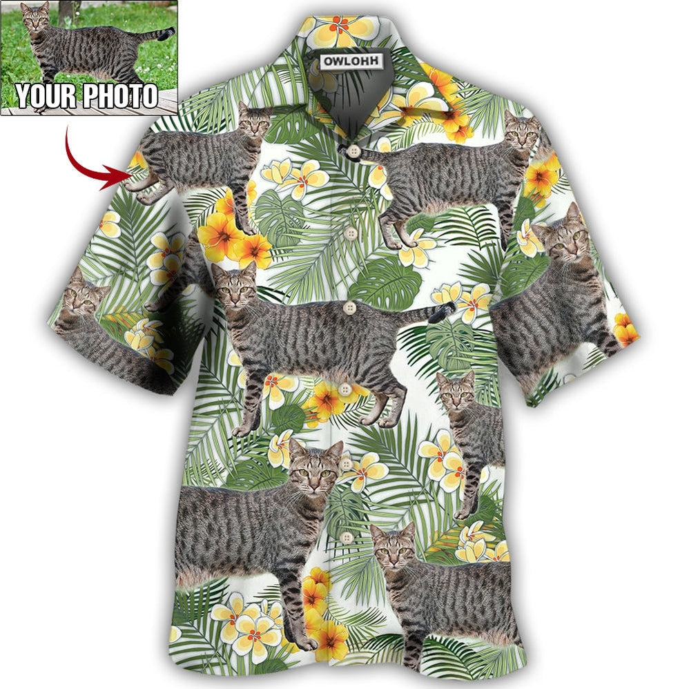 1 / Adults / S Cat Various Style Custom Photo - Hawaiian Shirt 