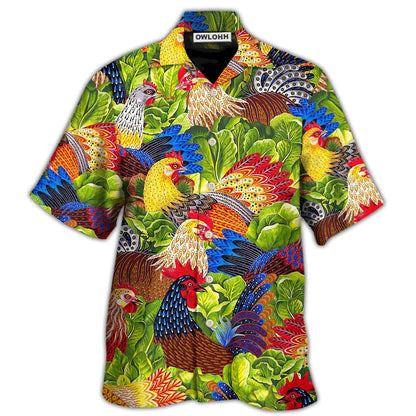 Hawaiian Shirt / Adults / S Chicken Family Lover Colorful - Hawaiian Shirt 