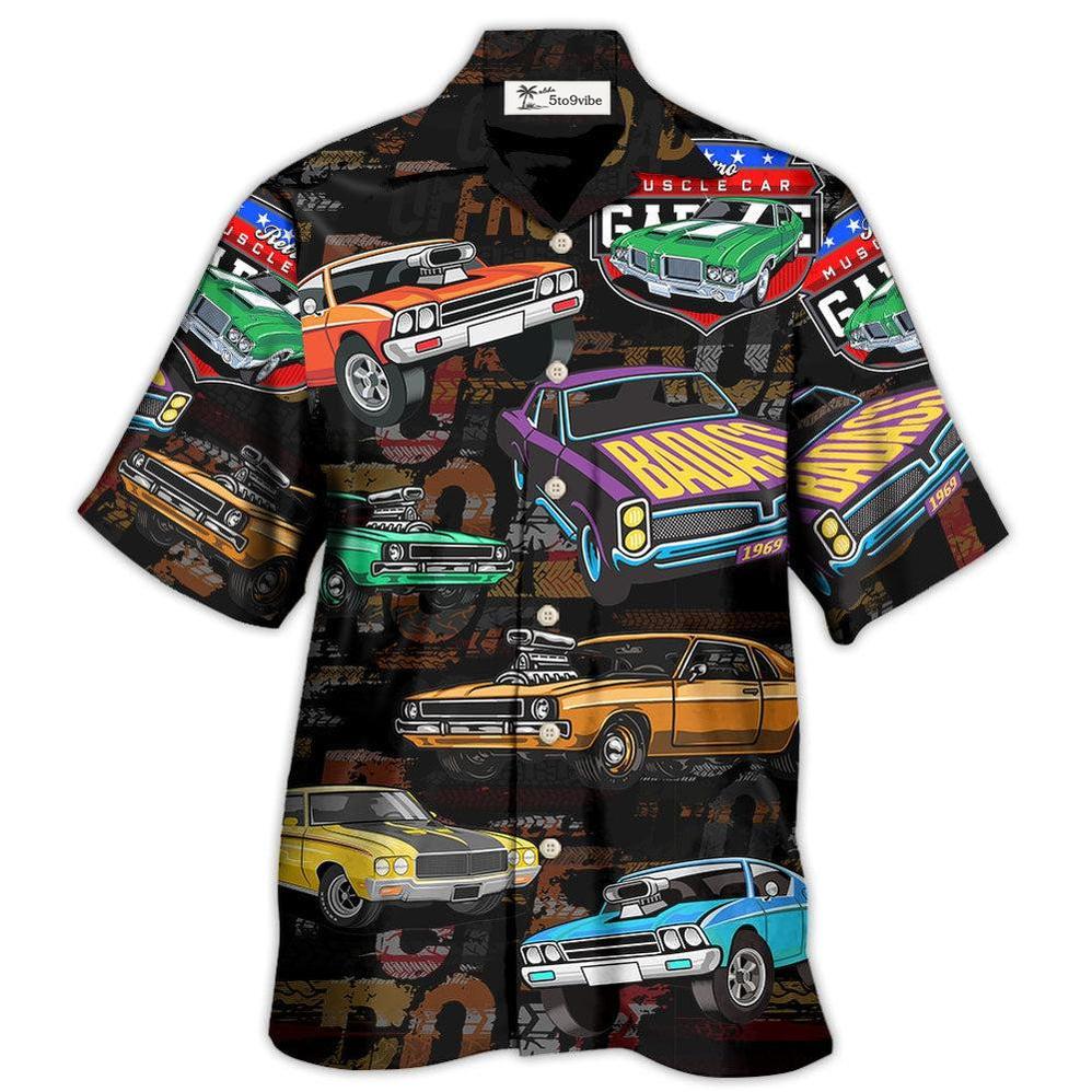 Hawaiian Shirt / Adults / S Muscle Car Racing Speed Road - Hawaiian Shirt 