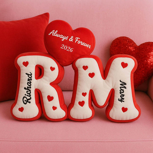 Couple Pillow Custom Name Gift , Friends, Valentine  Irregular-Shaped Pillow Custom