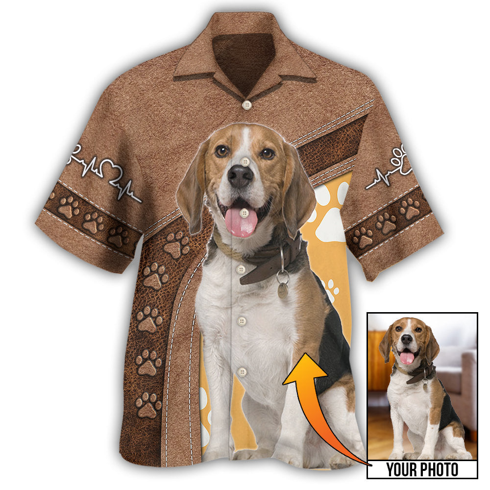 Beagle / Adults / S Dog Paw My Lovely Dog Classic Custom Photo Personalized - Hawaiian Shirt 