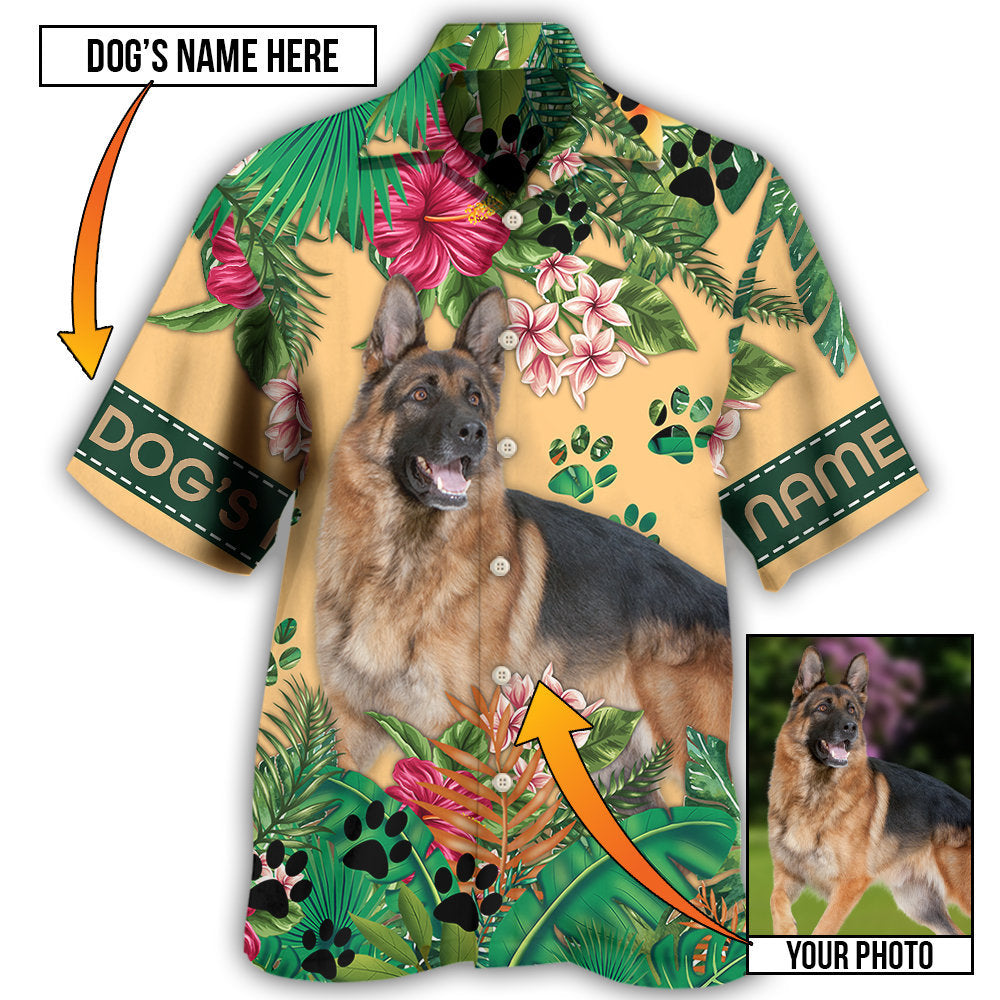 Tropical / Adults / S German Shepherd My Lovely Dog Custom Photo Personalized - Hawaiian Shirt 