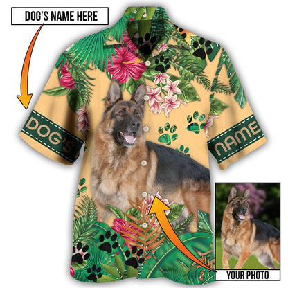 Tropical / Adults / S German Shepherd My Lovely Dog Custom Photo Personalized - Hawaiian Shirt 