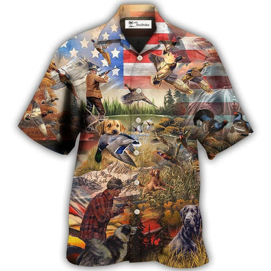 Hawaiian Shirt / Adults / S Hunting Independence Day Mallard Duck - Hawaiian Shirt 