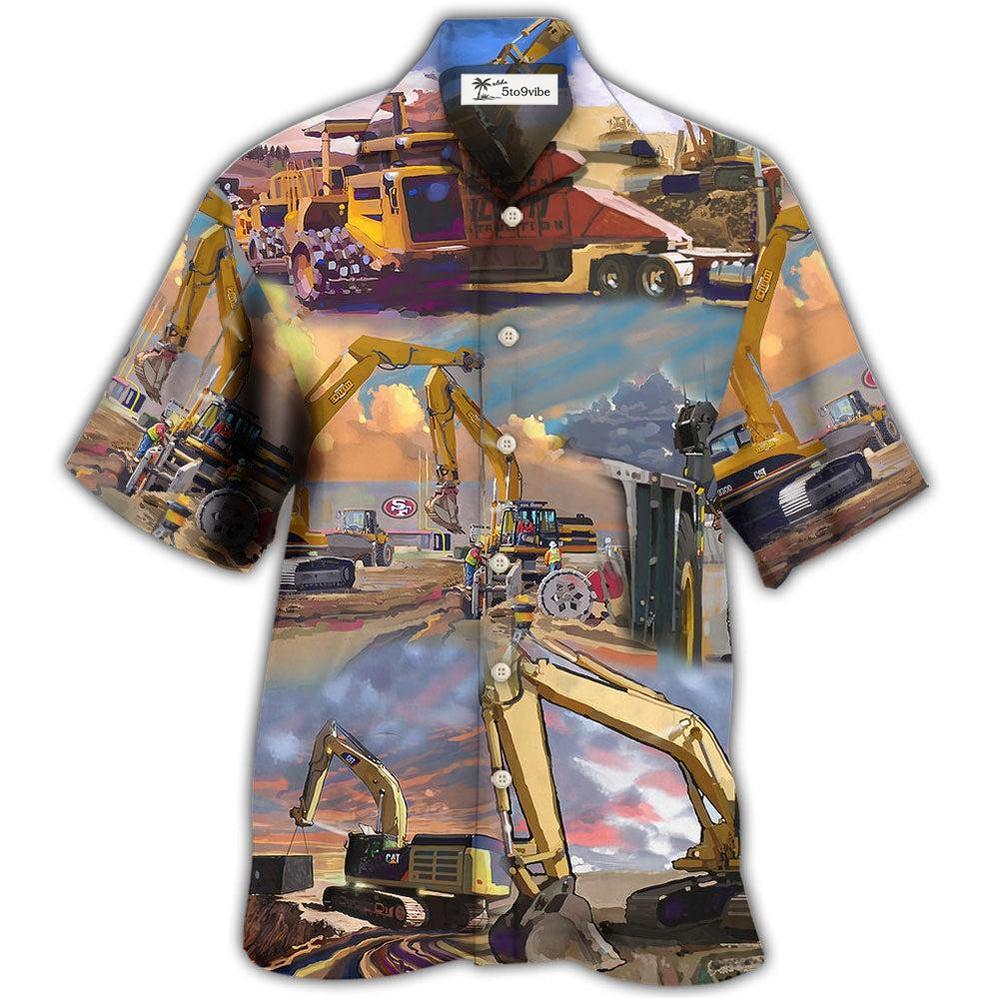 Hawaiian Shirt / Adults / S Crane Construction Art Office - Hawaiian Shirt 