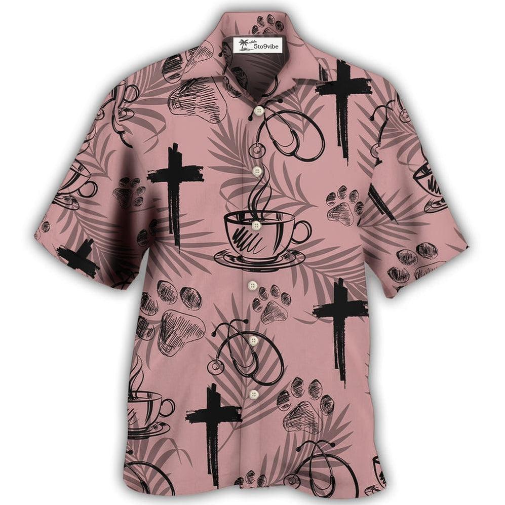 Hawaiian Shirt / Adults / S Coffee Jesus Dog Coffee Health - Hawaiian Shirt 