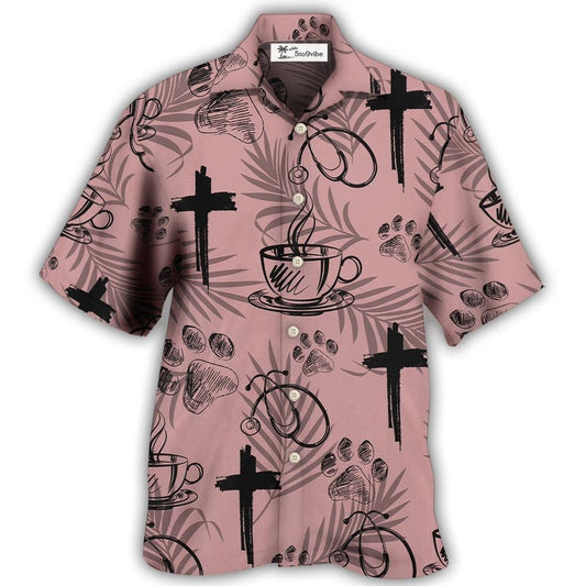 Hawaiian Shirt / Adults / S Coffee Jesus Dog Coffee Health - Hawaiian Shirt 