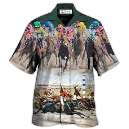 Hawaiian Shirt / Adults / S Horse Racing Great Horse Best Seat - Hawaiian Shirt 