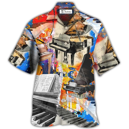 Hawaiian Shirt / Adults / S Piano Painting Art Music Lover - Hawaiian Shirt 