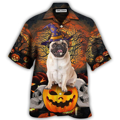 Hawaiian Shirt / Adults / S Halloween Pug My Lovely Dog - Hawaiian Shirt 
