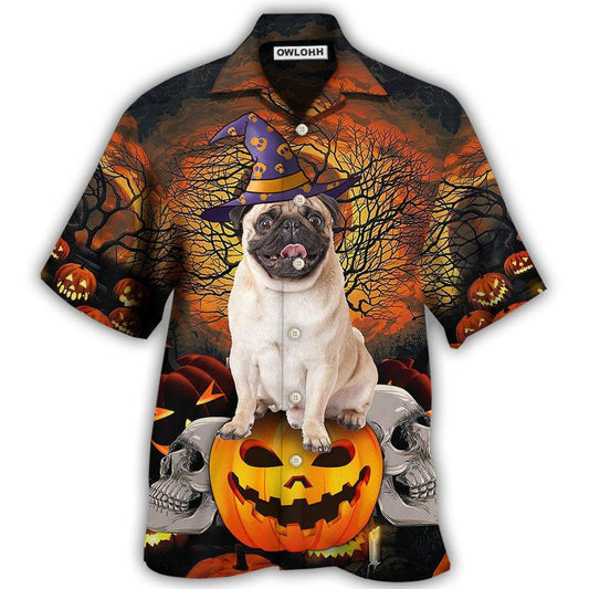 Hawaiian Shirt / Adults / S Halloween Pug My Lovely Dog - Hawaiian Shirt 