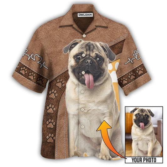 Pug / Adults / S Dog Paw My Lovely Dog Classic Custom Photo Personalized - Hawaiian Shirt 