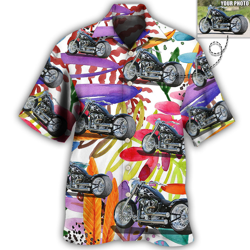 5 / Adults / S Motorcycle My Sweet Lover Custom Photo - Hawaiian Shirt 