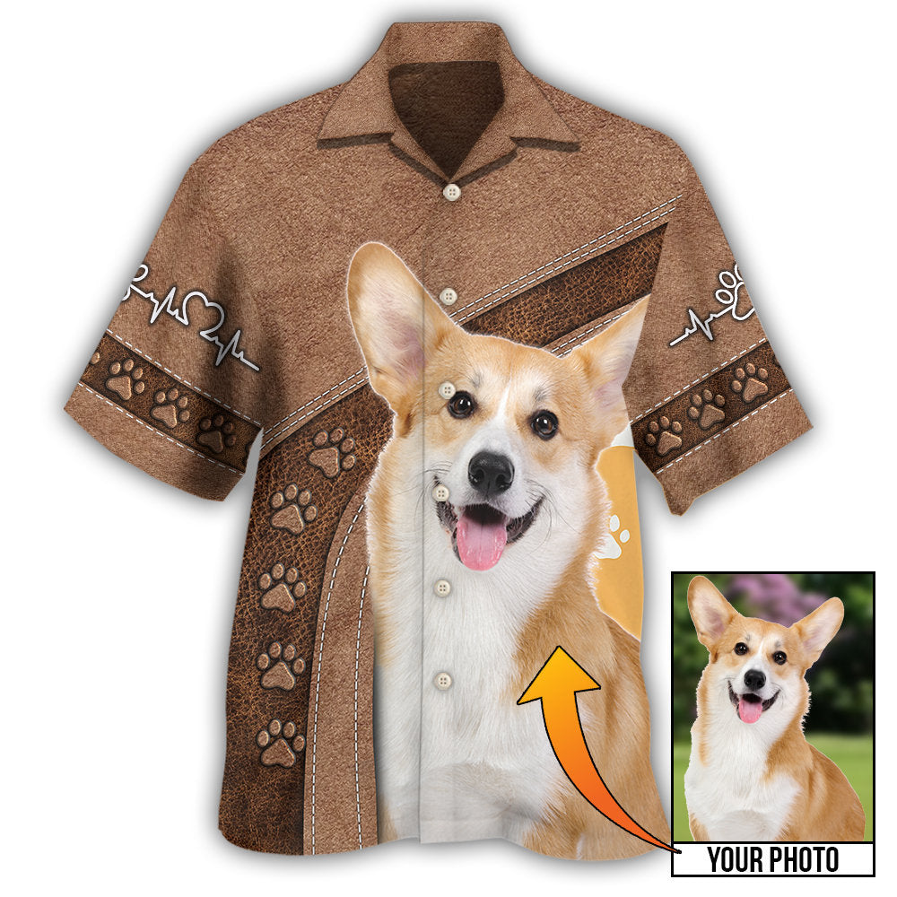 Corgi / Adults / S Dog Paw My Lovely Dog Classic Custom Photo Personalized - Hawaiian Shirt 