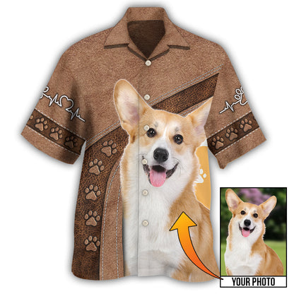 Corgi / Adults / S Dog Paw My Lovely Dog Classic Custom Photo Personalized - Hawaiian Shirt 
