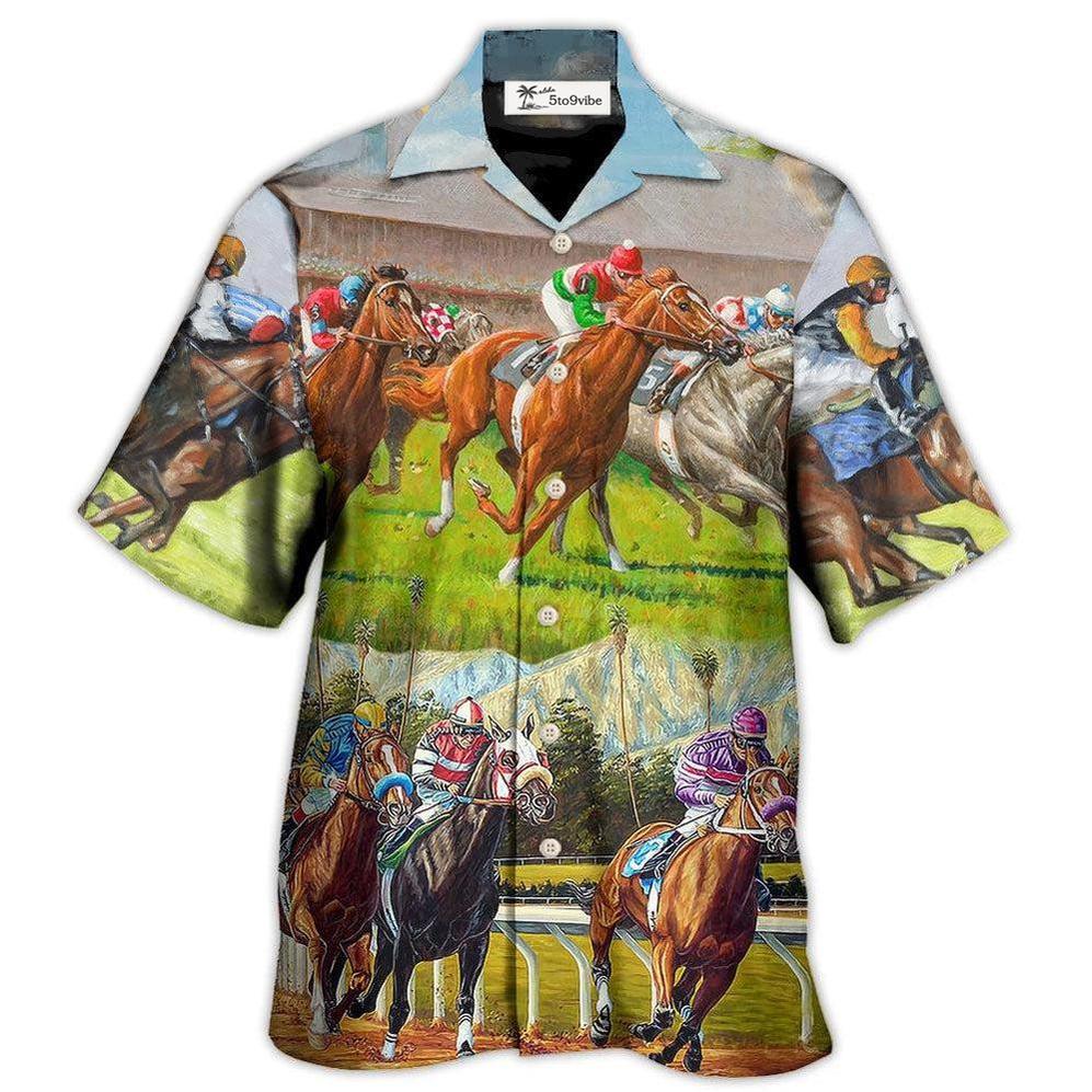 Hawaiian Shirt / Adults / S Horse Racing Don't Look Back - Hawaiian Shirt 
