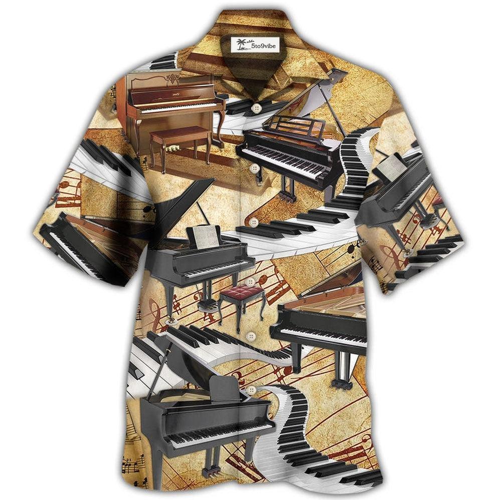 Hawaiian Shirt / Adults / S Piano Retro Art Music Lover - Hawaiian Shirt 