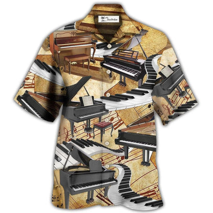 Hawaiian Shirt / Adults / S Piano Retro Art Music Lover - Hawaiian Shirt 