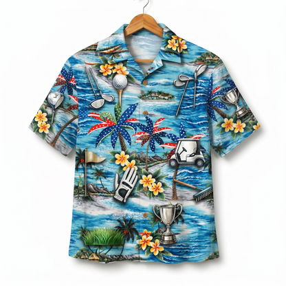 Golf America 4th July 250 Years Anniversary Premium Unisex Hawaiian Shirt For Men and Women