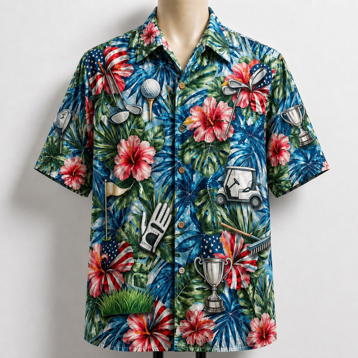 Golf America 4th July 250 Years Anniversary Premium Unisex Hawaiian Shirt For Men and Women