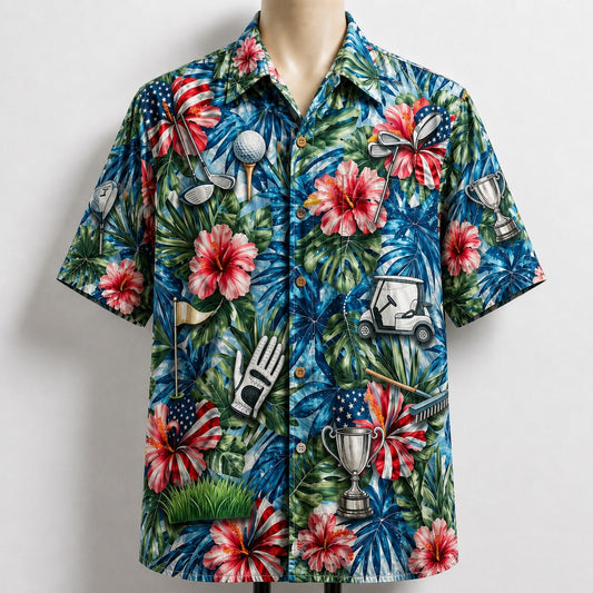 Golf America 4th July 250 Years Anniversary Premium Unisex Hawaiian Shirt For Men and Women