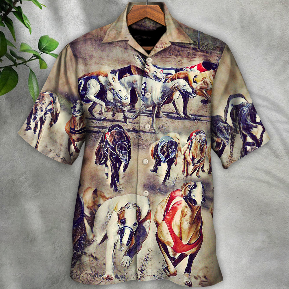 Dog Racing We Love Dog Racing Greyhound Vintage - Hawaiian Shirt 