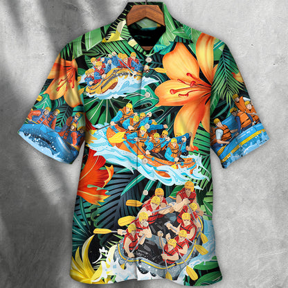 Water Rafting Lover Tropical Style - Hawaiian Shirt 