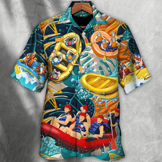 Water Rafting River Rafting Team Lover Tropical Style - Hawaiian Shirt 