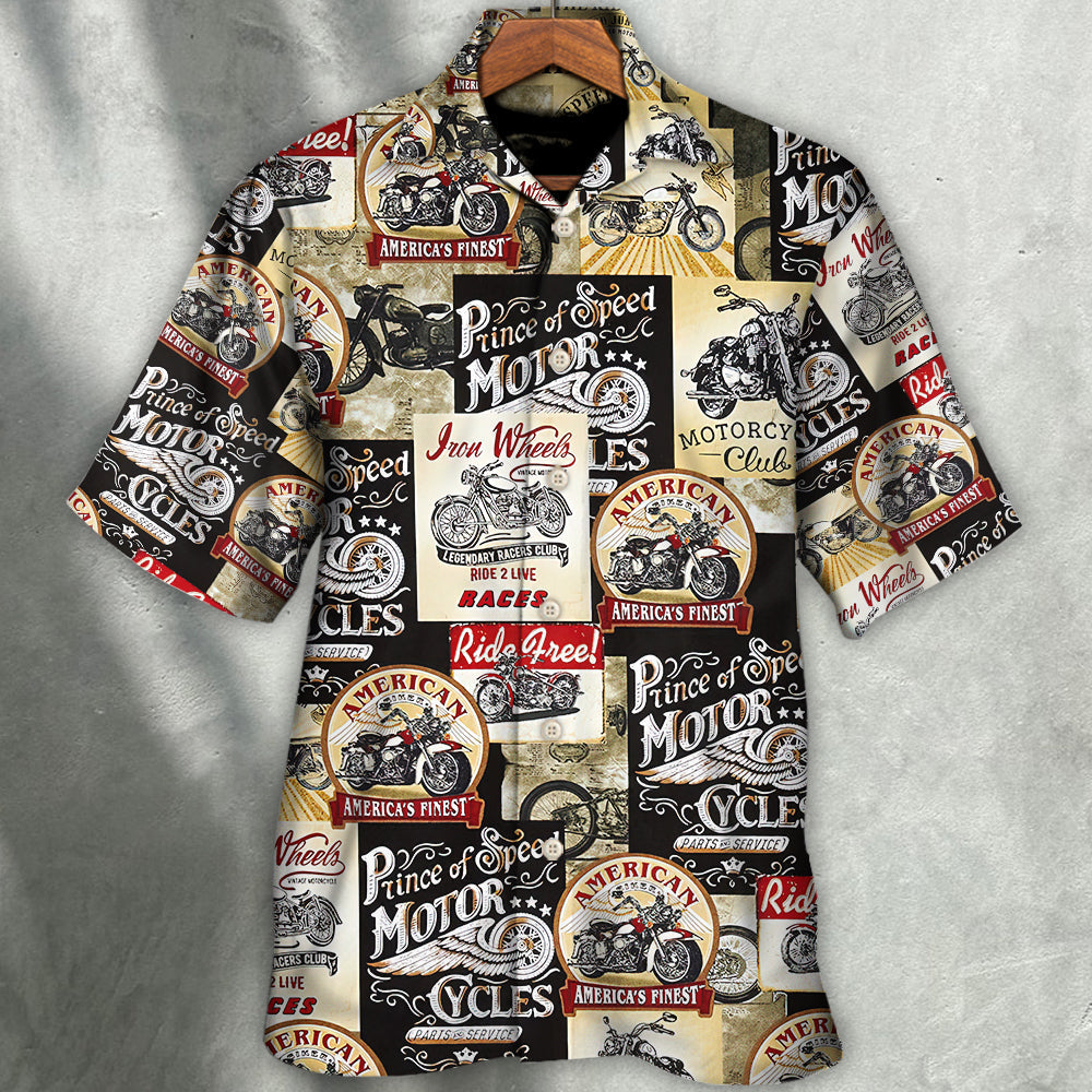 Motorcycle Timeless Treasures Motorcycles - Hawaiian Shirt - Owl Ohh 