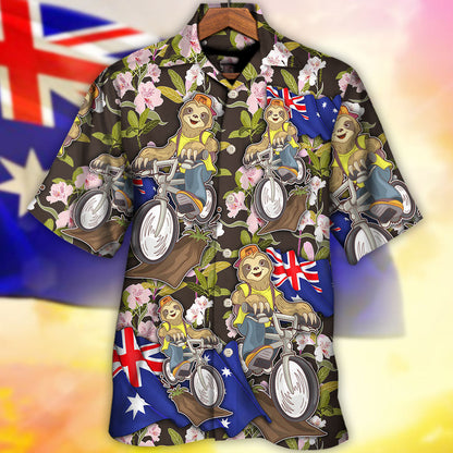 Solth Australia Sloth Ride Cycling Art - Hawaiian Shirt 