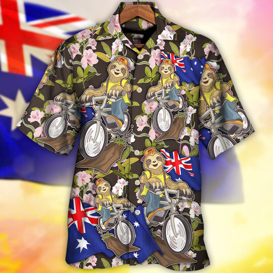 Solth Australia Sloth Ride Cycling Art - Hawaiian Shirt 